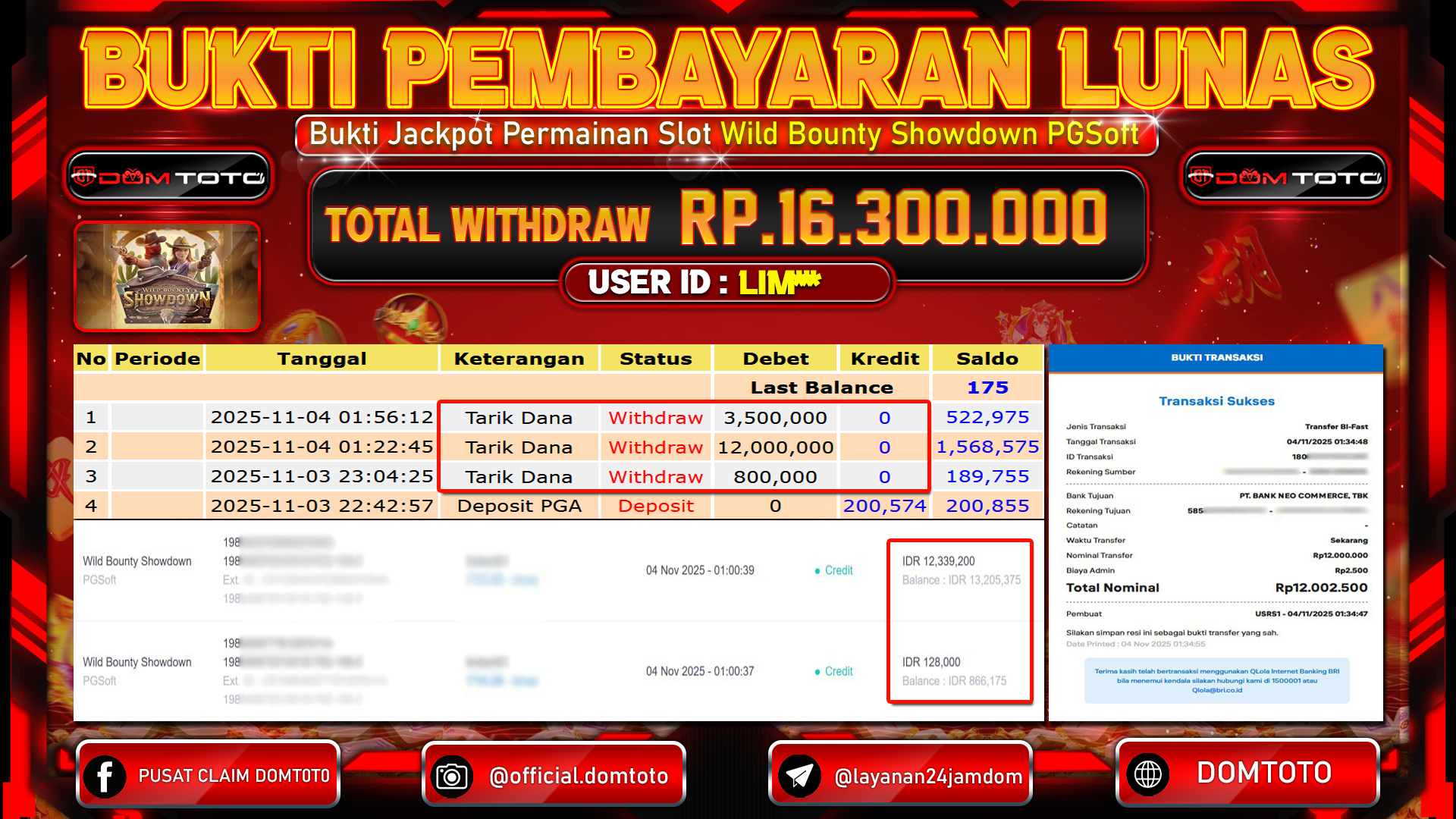 JACKPOT SLOT Wild Bounty Showdown PGSoft 04 NOVEMBER 2025